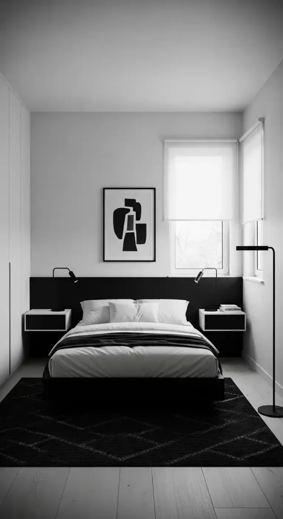 black-and-white-minimalist-bedroom