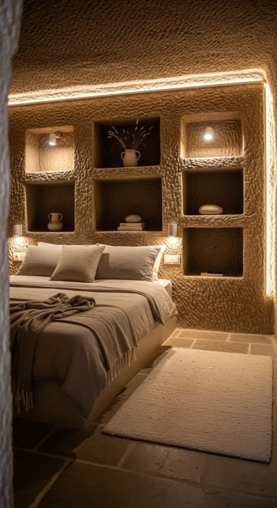 earthy-minimalist-cave-bedroom