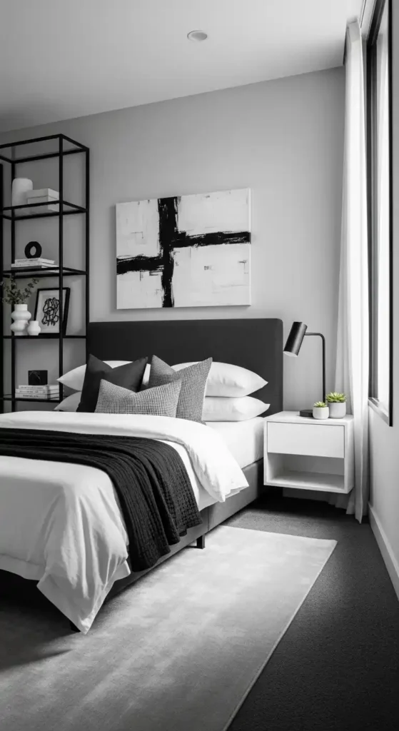 monochrome-modern-bedroom