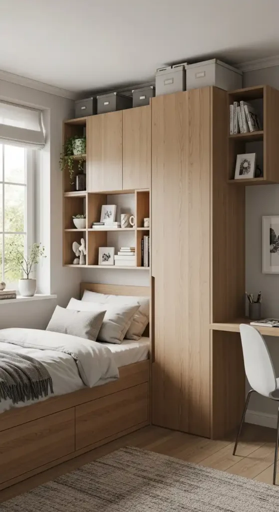 small-bedroom-with-vertical-storage