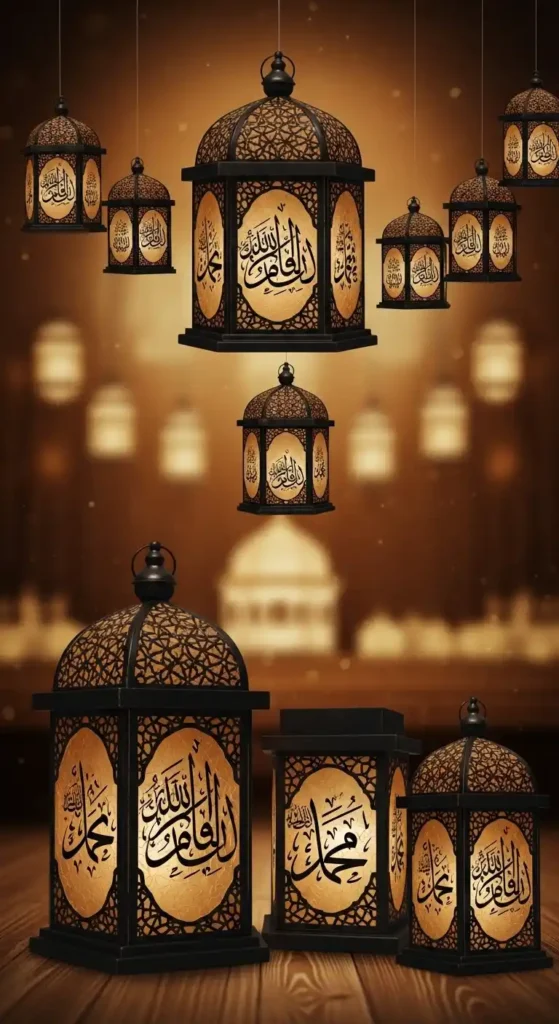 lanterns-with-calligraphy