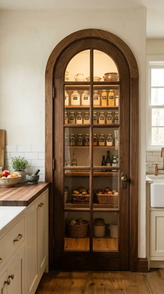 full-clear-glass-arched-pantry-door